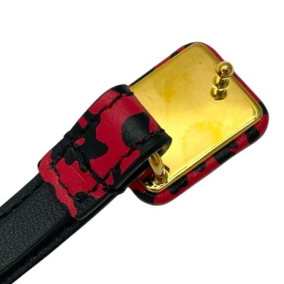 Christian Dior Bobby Belt Leopard Leather Pink Black